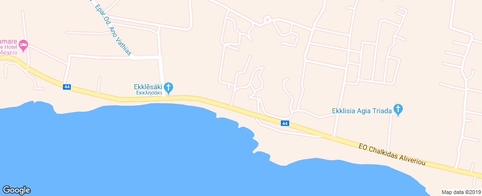 Отель Holidays In Evia Beach Hotel на карте Греции