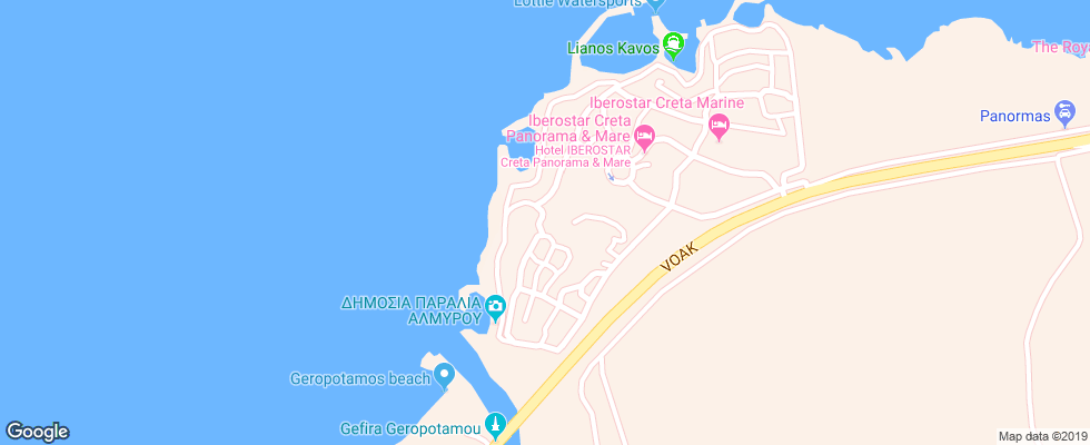 Отель Iberostar Creta Marine на карте Греции