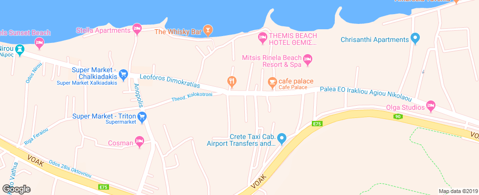 Отель Ideal Apart Hotel на карте Греции