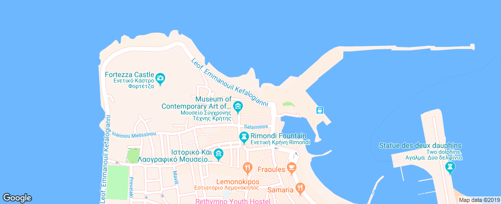 Отель Ideon Hotel на карте Греции