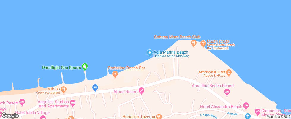 Отель Ilianthos Village Apt на карте Греции
