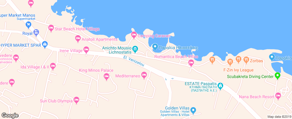 Отель Iliostasi Beach Apartments на карте Греции