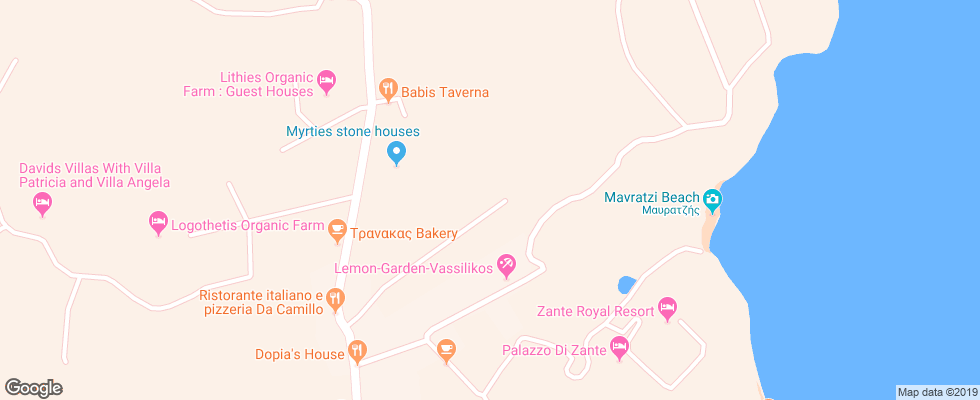 Отель Joannas Villas на карте Греции