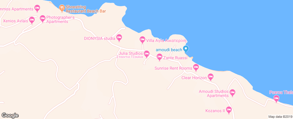 Отель Julia Studios на карте Греции