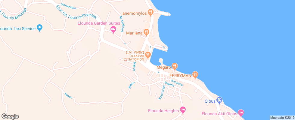 Отель Kalypso Hotel & Apts на карте Греции