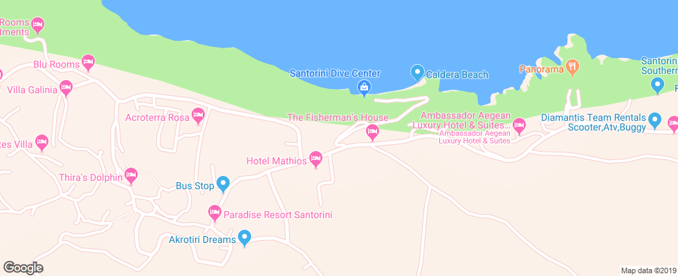 Отель Kokkinos Villas на карте Греции