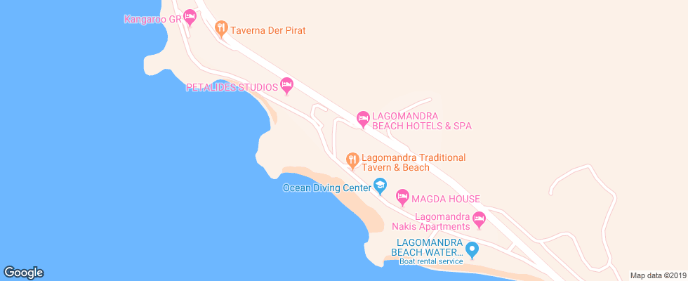 Отель Lagomandra Hotel & Spa на карте Греции