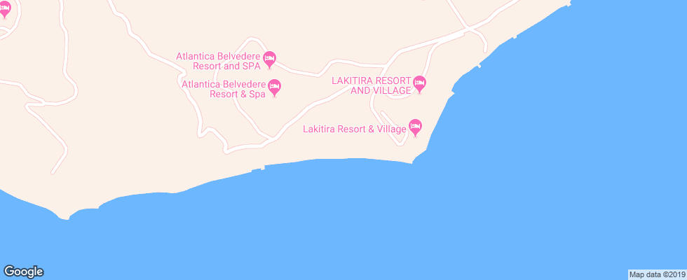 Отель Lakitira Resort на карте Греции