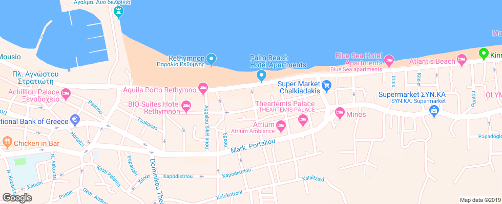 Отель Lefkoniko Sands на карте Греции