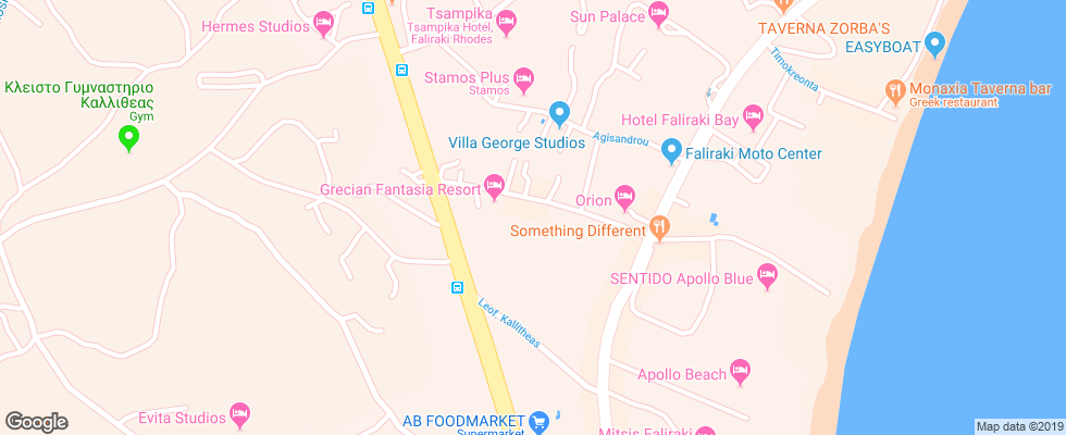 Отель Lyristis Studios на карте Греции