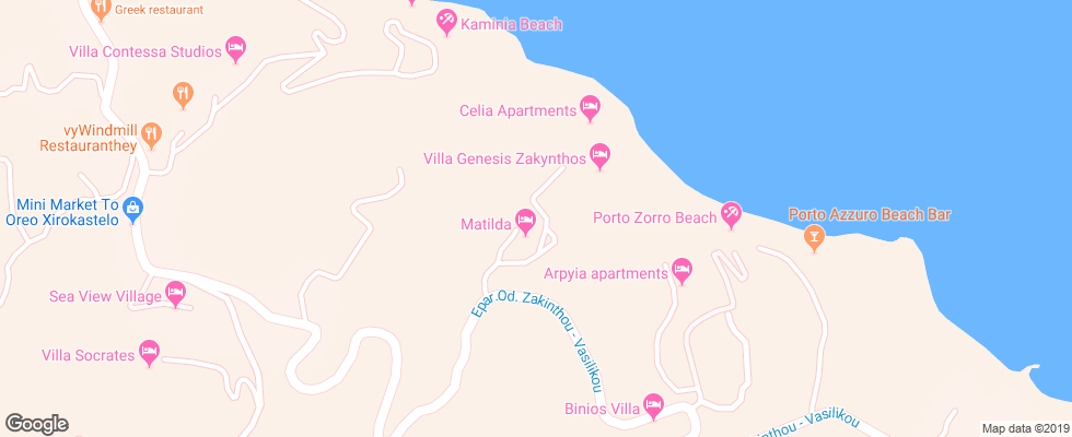 Отель Matilda на карте Греции