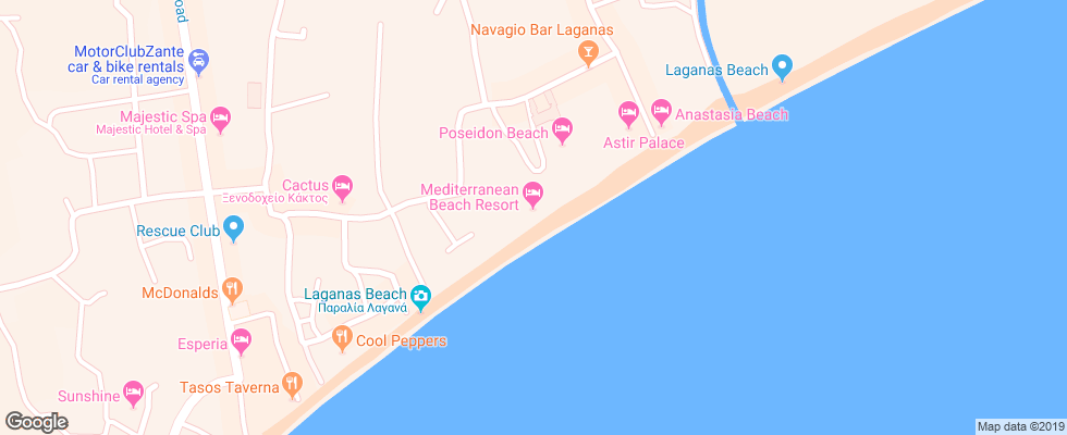 Отель Mediterranean Beach Resort на карте Греции