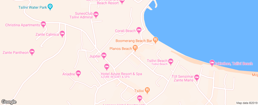 Отель Mediterranee Hotel на карте Греции
