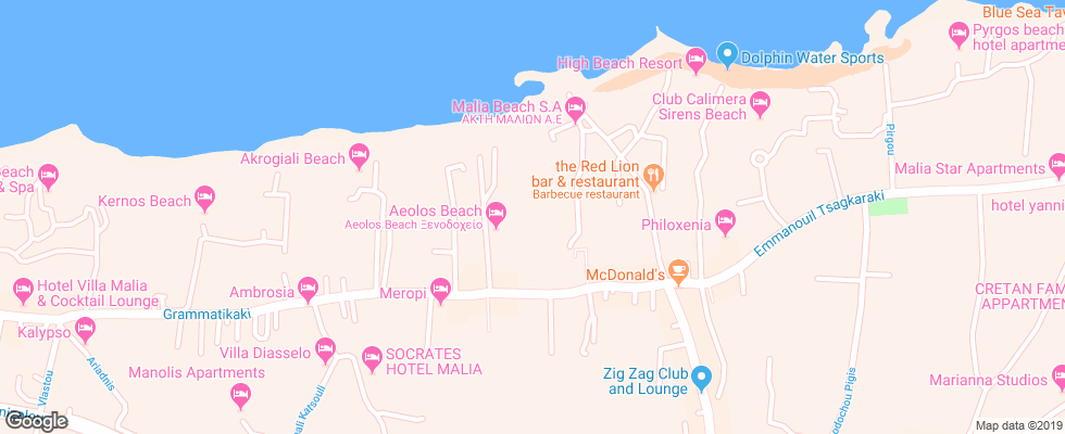 Отель Minoa Hotel & Annex на карте Греции