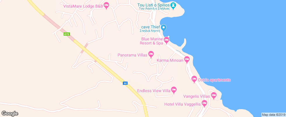 Отель Panorama Villas на карте Греции