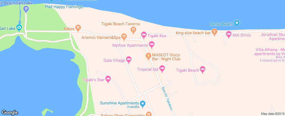 Отель Pelopas Resort на карте Греции