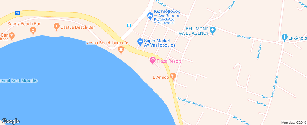 Отель Plaza Resort Hotel на карте Греции