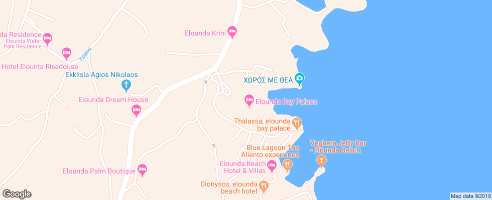 Отель Porto Elounda Golf & Spa Resort на карте Греции