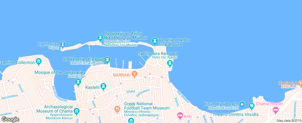 Отель Porto Veneziano Hotel & Suites на карте Греции