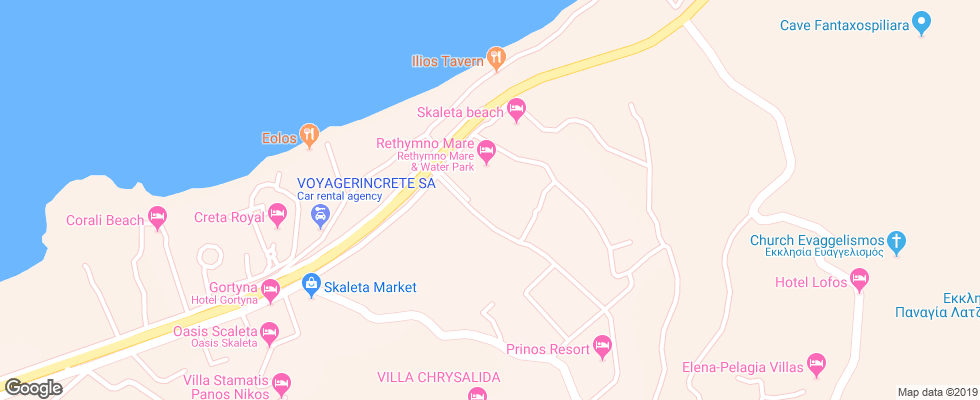 Отель Rethymno Mare на карте Греции