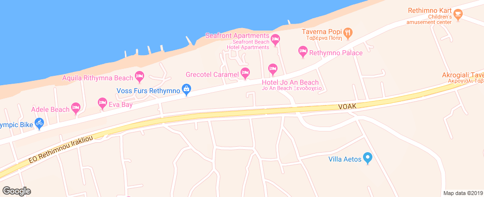 Отель Rethymno Residence на карте Греции