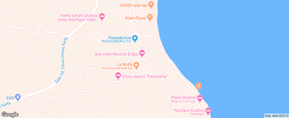 Отель Sea View Resorts & Spa на карте Греции
