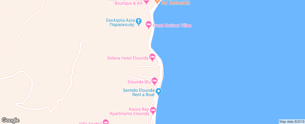 Отель Selena Village на карте Греции