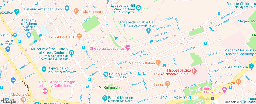 Отель St.george Lycabettus Boutique Hotel на карте Греции