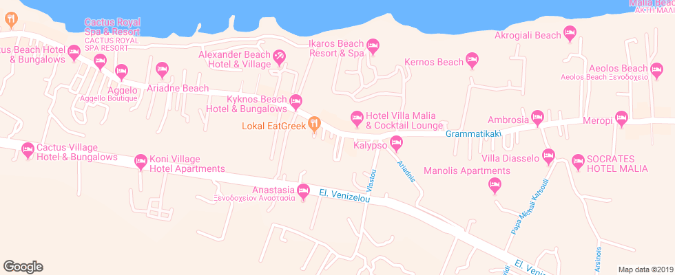 Отель Tango на карте Греции