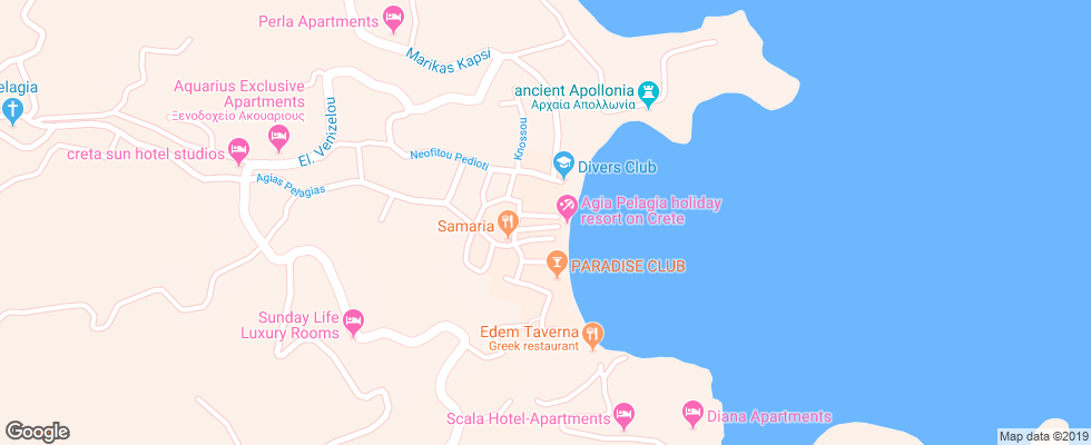 Отель Thania Studios Apt на карте Греции
