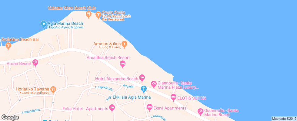 Отель Thodorou Village на карте Греции
