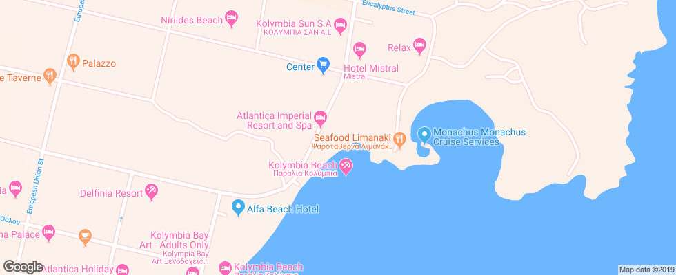 Отель Tui Sensimar Atlantica Imperial Resort & Spa на карте Греции
