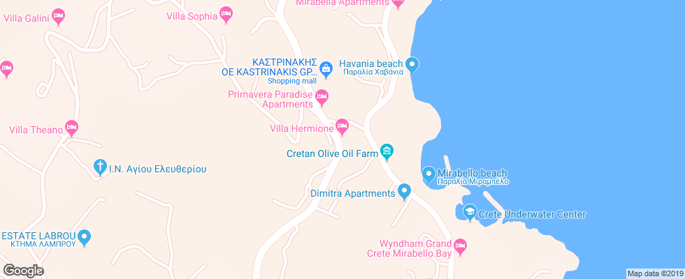 Отель Villa Hermione на карте Греции