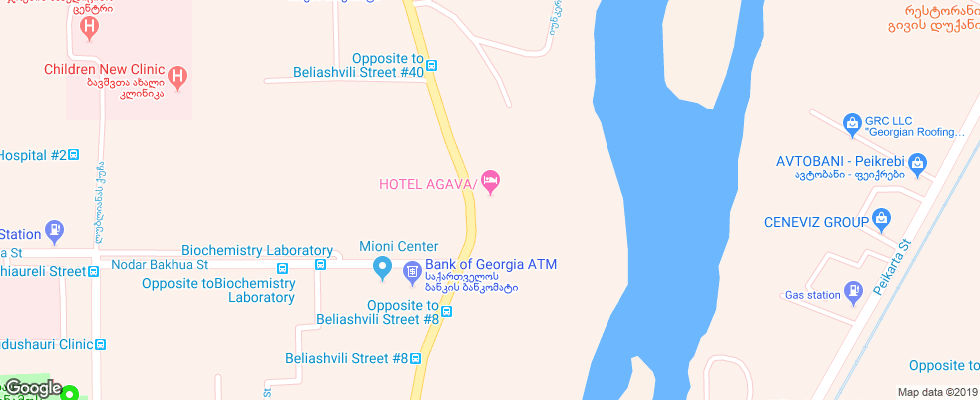 Отель Agava на карте Грузии