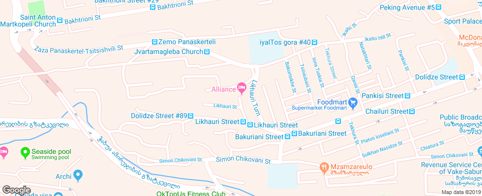 Отель Alliance на карте Грузии