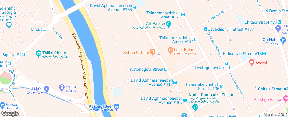 Отель Almeto на карте Грузии