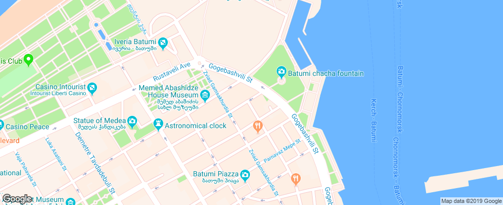 Отель Batumi World Palace на карте Грузии