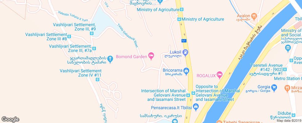 Отель Bomond Garden на карте Грузии