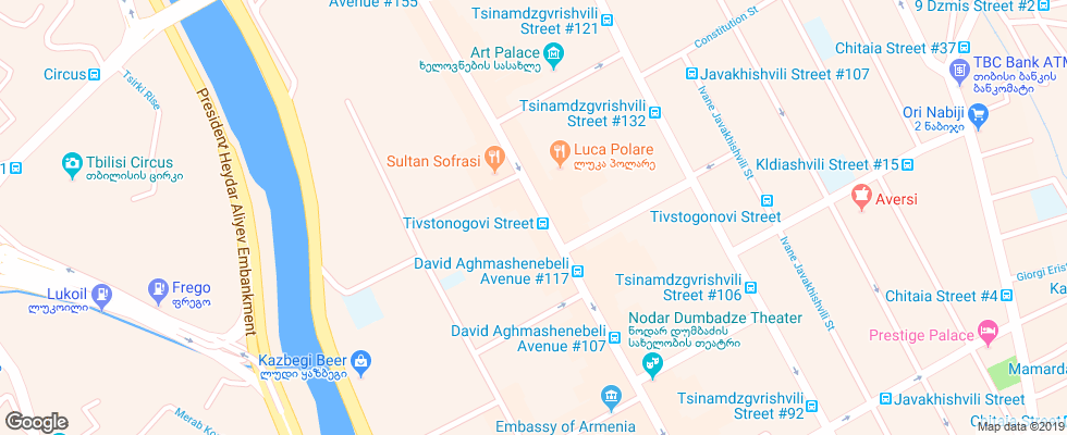 Отель City Avenue на карте Грузии