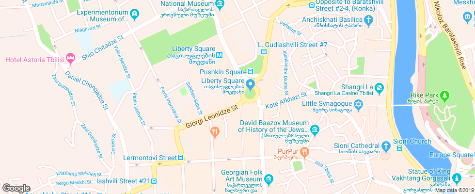 Отель Courtyard Marriott на карте Грузии