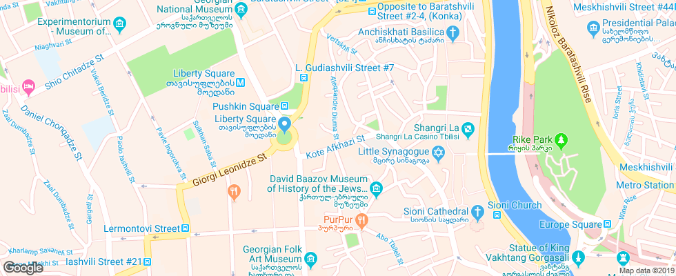 Отель Dzveli Ubani на карте Грузии