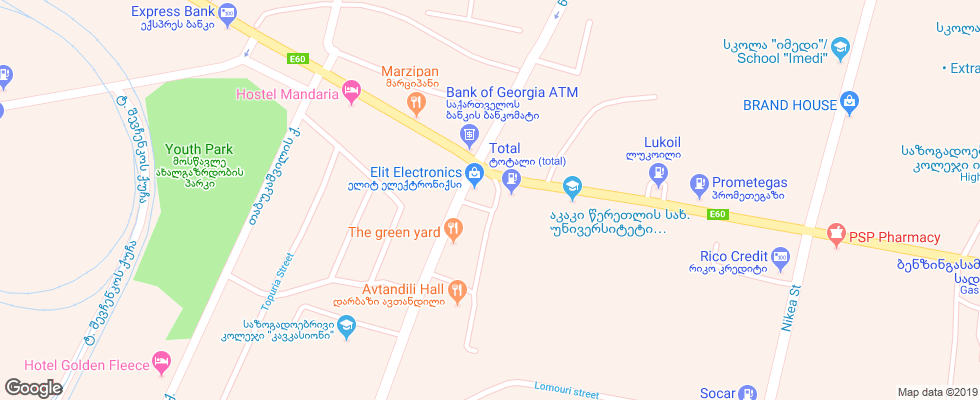 Отель Hotel Monopoli на карте Грузии