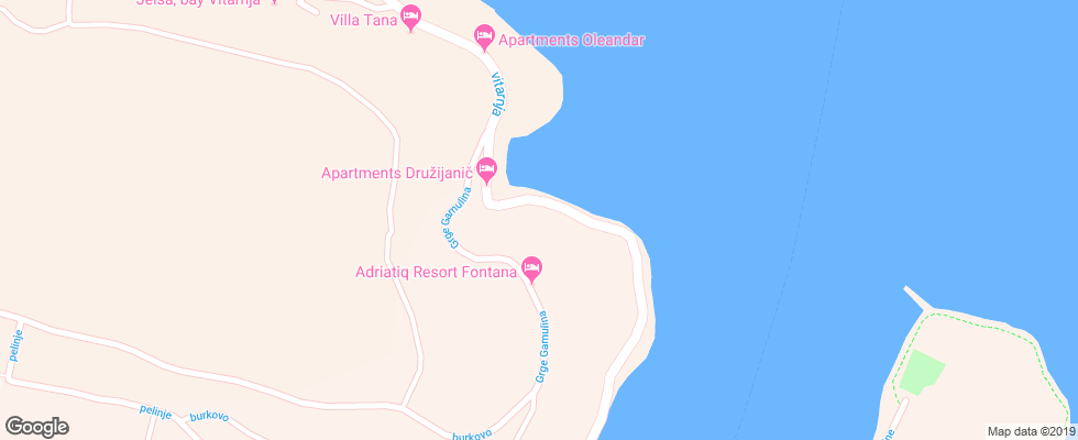 Отель Adriatiq Fontana Apt на карте Хорватии