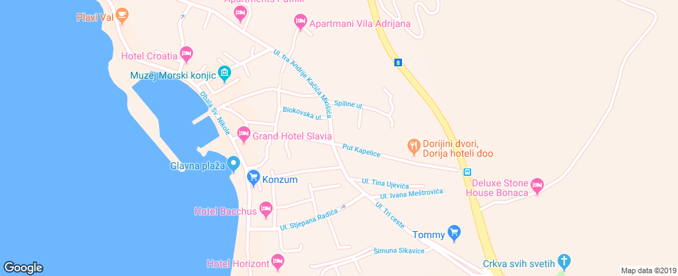 Отель Alem Depandance на карте Хорватии