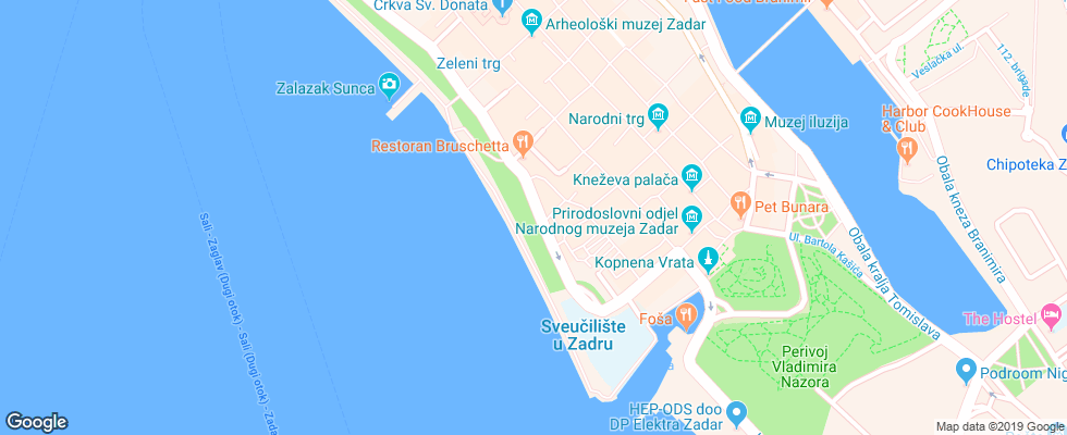 Отель Apartmani Borik на карте Хорватии