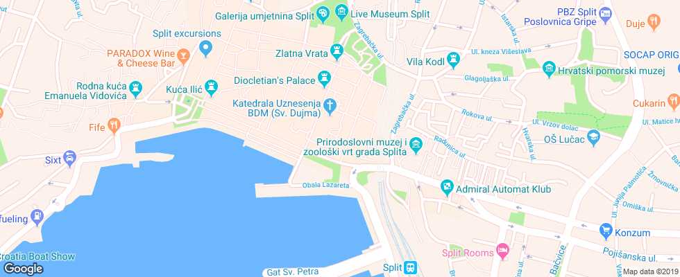 Отель Apartments Kula на карте Хорватии