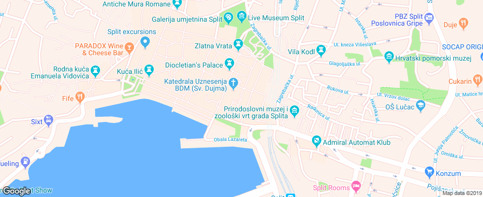 Отель Cecilija Apt на карте Хорватии