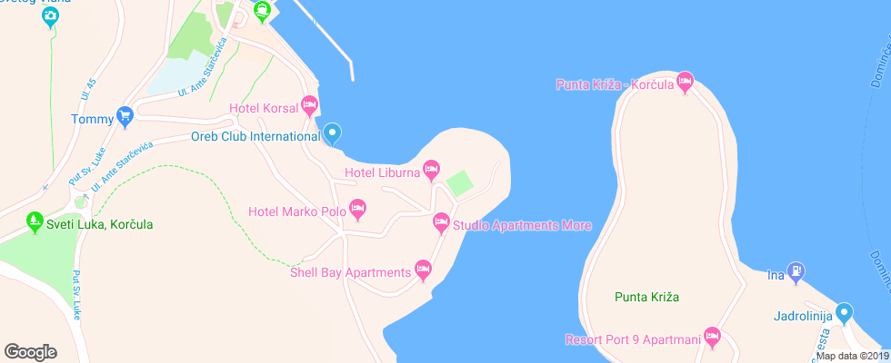 Отель Port 9 на карте Хорватии