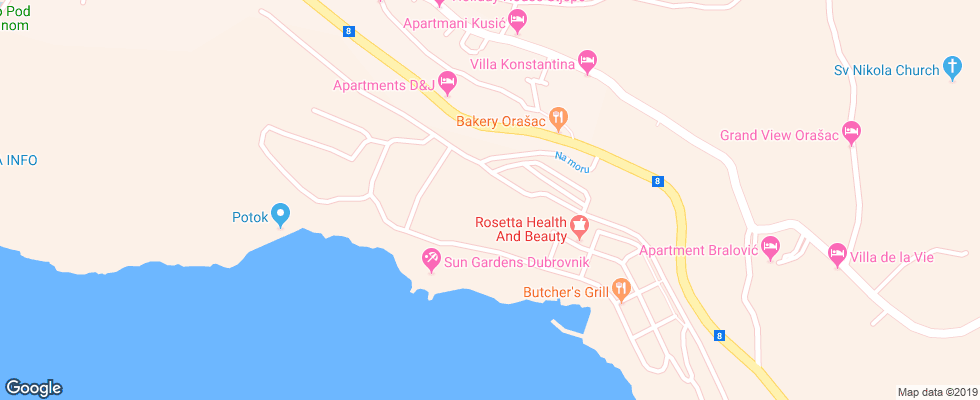 Отель Radisson Blu Resort & Spa на карте Хорватии