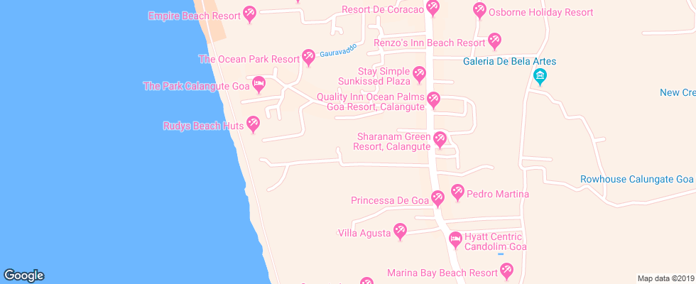 Отель 19 Belo Cabana на карте Индии